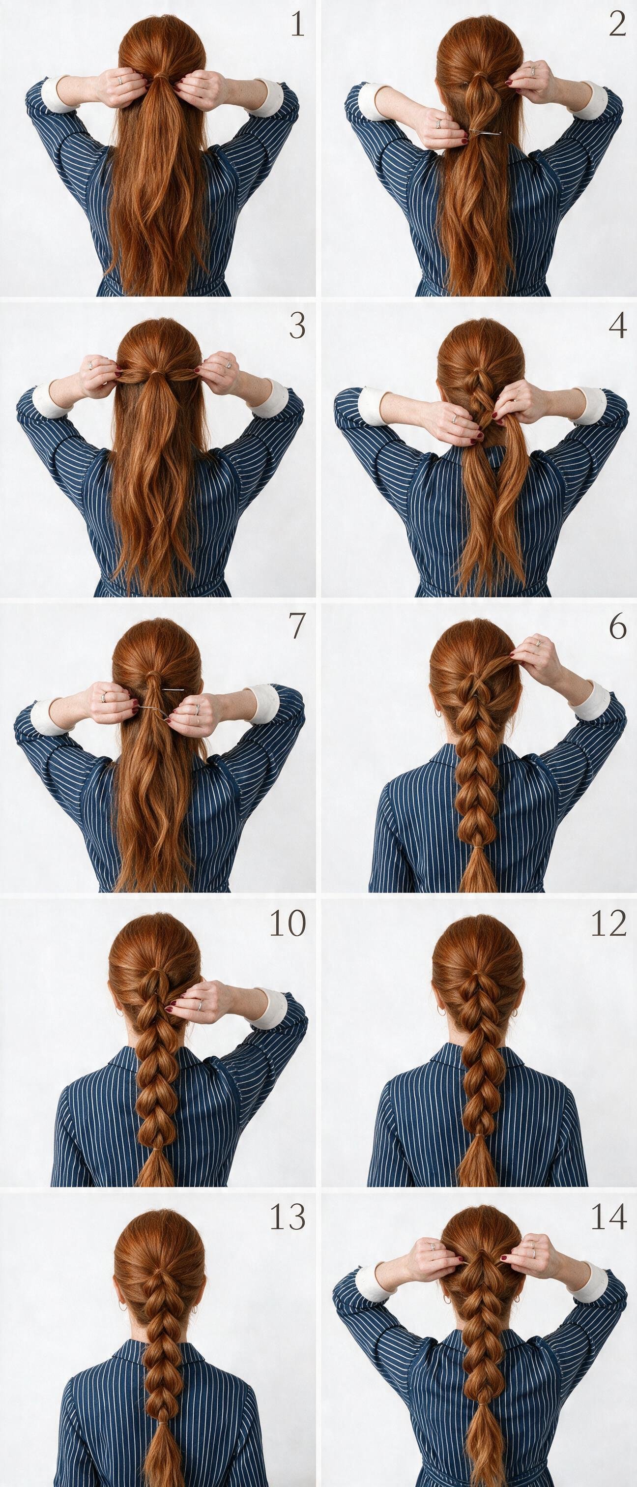 Pull-through braid step-by-step photo guide